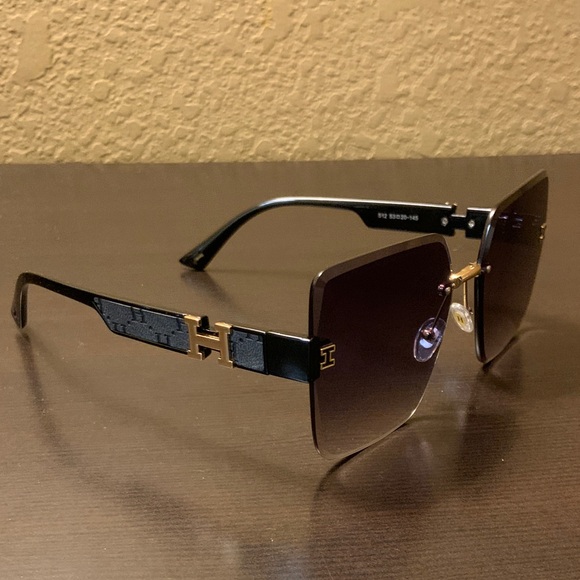 Hermes Black and Gold Sunglasses - Picture 1 of 4